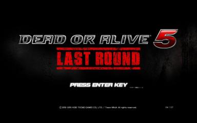 Dead or Alive 5 Last Round Title Screen